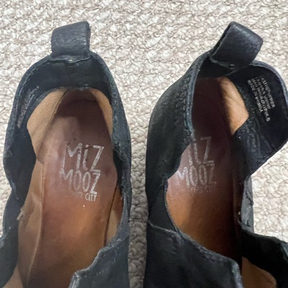 Miz mooz black ankle booties boots size 39 leather - Picture 5 of 13